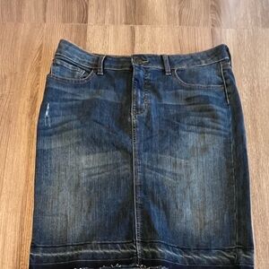 Gap Jean Short Skirt - Distressed Blue